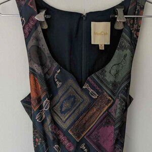 Modcloth "To Thrill a Mockingbird" vintage library print dress size M
